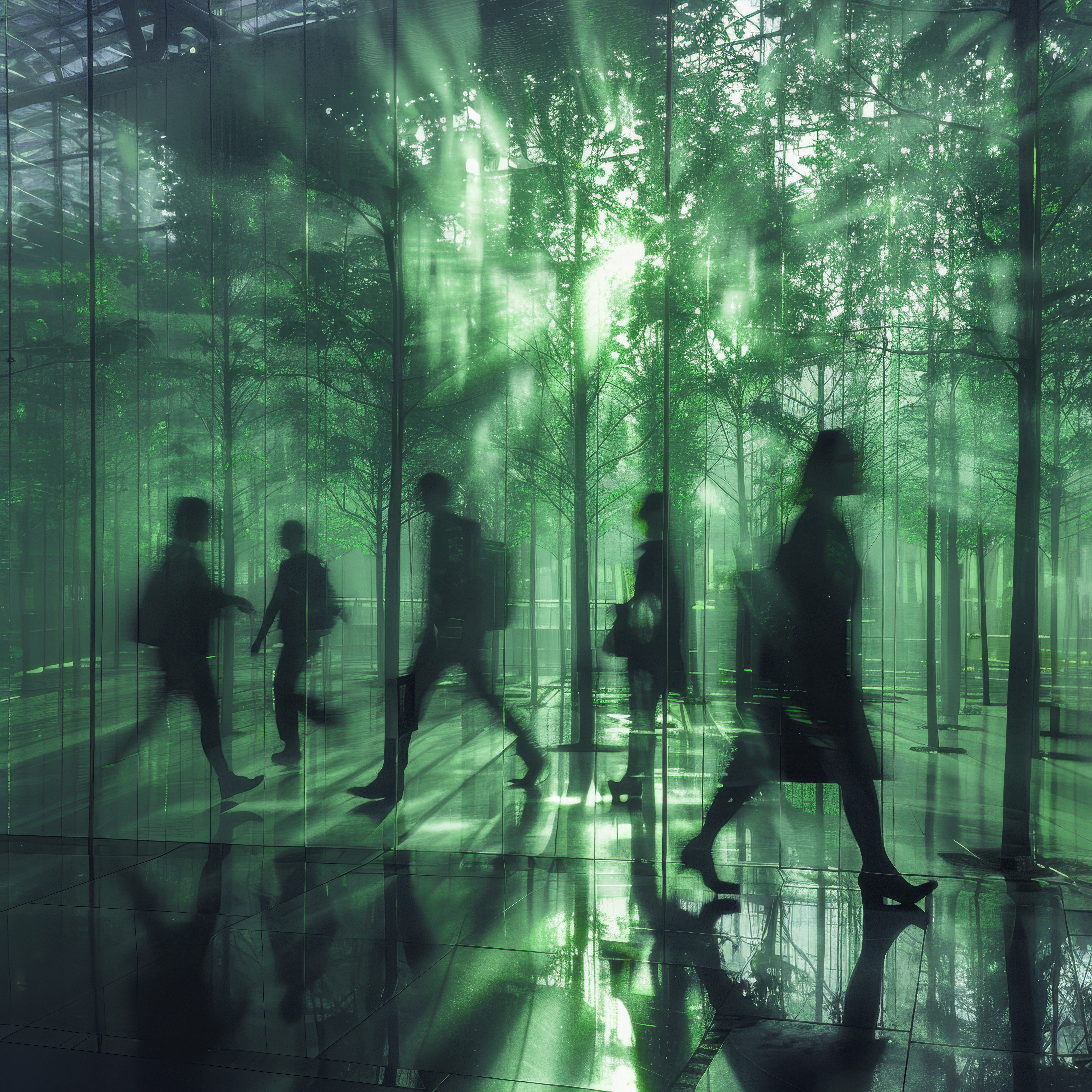 A image of a concrete sphere, balanced between two other larger spheres